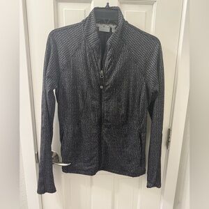 Athleta Heartbeat Hope Herringbone Full Zip Athletic Jacket | Medium